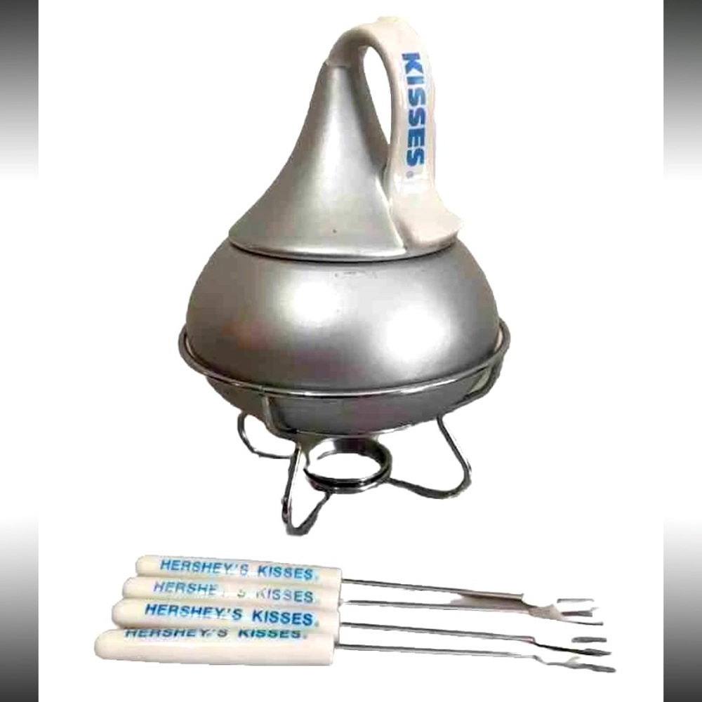 Hershey’s Kisses 100th Anniversary Dessert Fondue Set Candy Dish Open Box